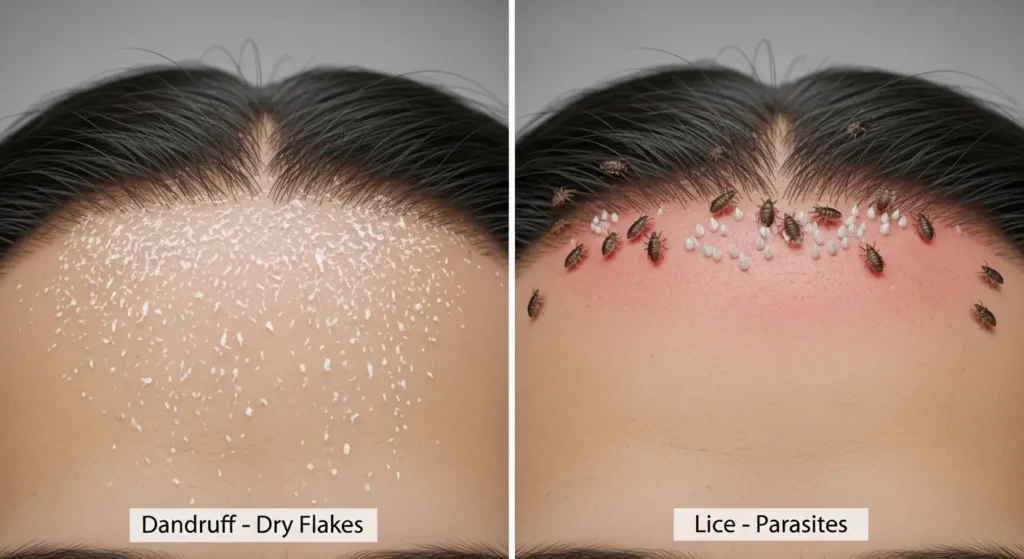 Dandruff or Lice