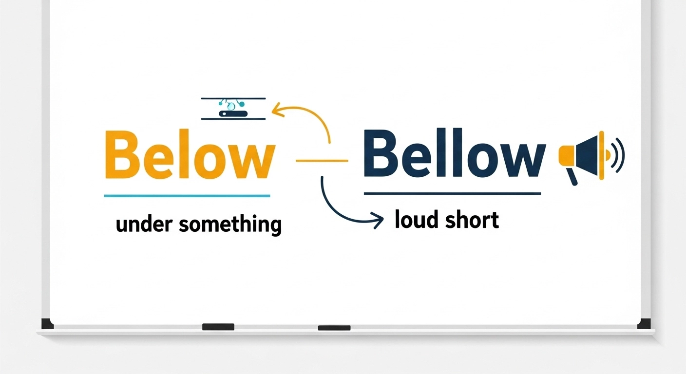Below or Bellow: Meaning, and Correct Spelling Guide?