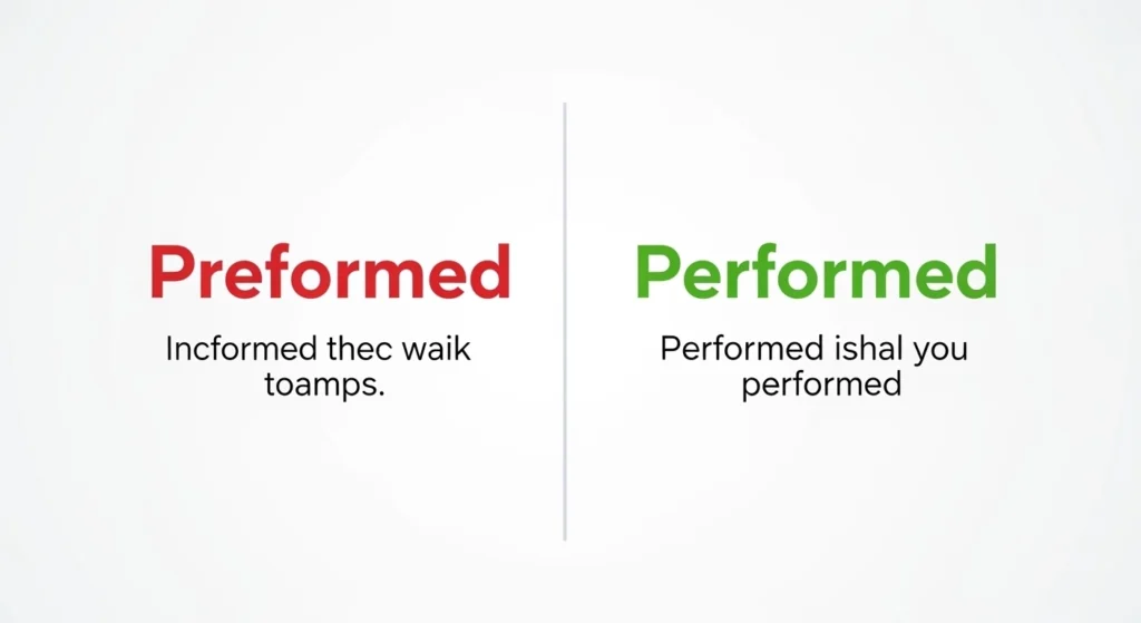 Preformed or Performed