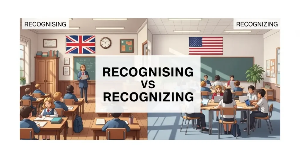 Recognising or Recognizing