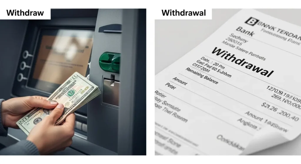 Withdraw or Withdrawal