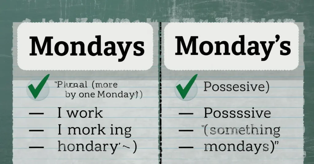 Mondays or Monday’s
