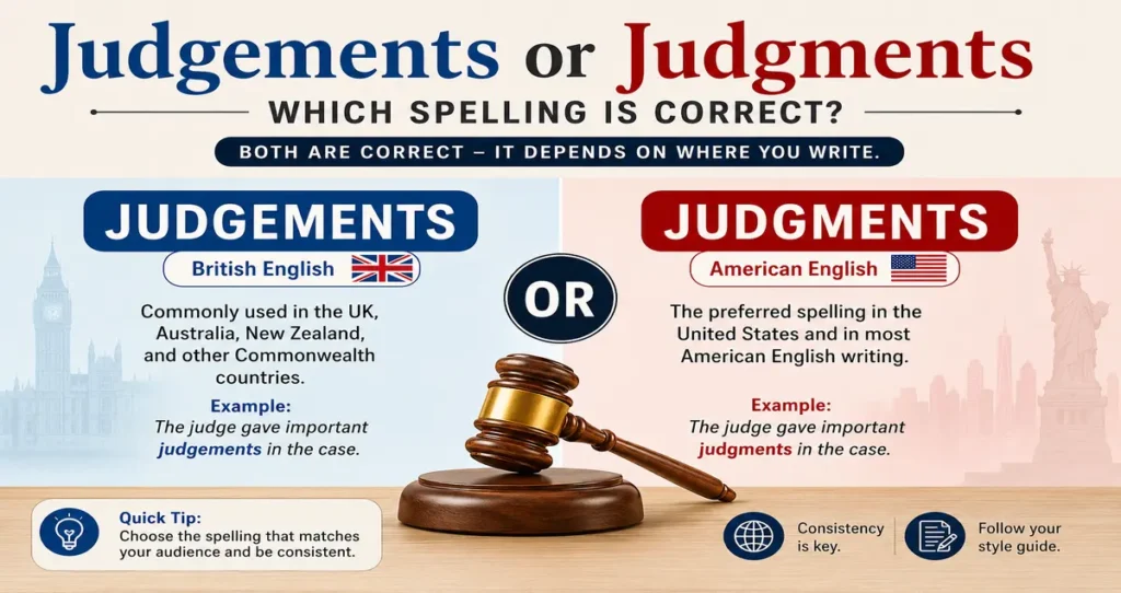 Judgements or Judgments