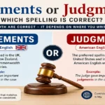 Judgements or Judgments